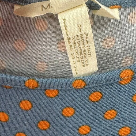 Matilda Jane 2 Piece Gray Striped Top w/Blue Baby Doll Combo Top Size XL - Picture 6 of 8